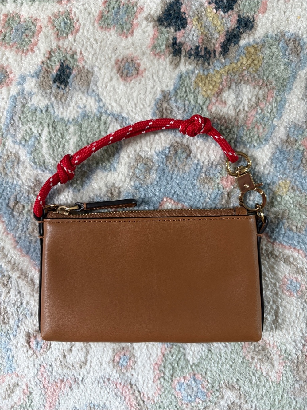 NWOT Madewell • Tan Leather Clip Strap Pouch
